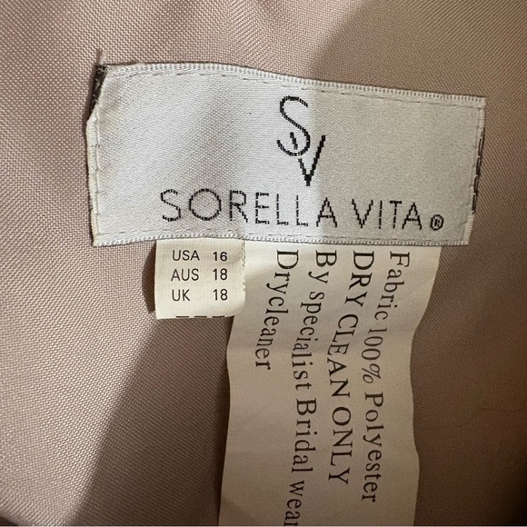 Sorella Vita Dusty Pink Rose Prom Bridesmaid Long Dress Sz 16 Chiffon Wedding - Picture 4 of 15